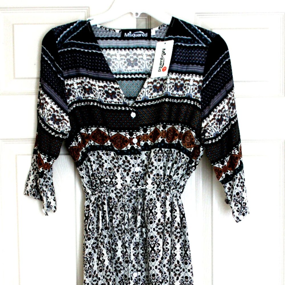 NWT Msquared Women's Soft Robe 35% Cotton Size-L